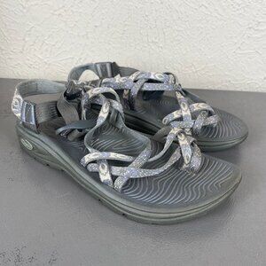 Chaco Sandals Womens 8 Gray Strappy Z-Volv X2 Outdoor Hiking Water Sports
